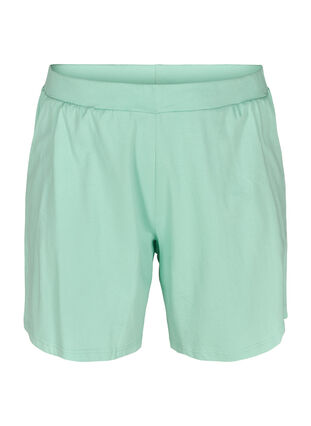 Losse katoenen shorts met zakjes, Lichen, Packshot image number 0