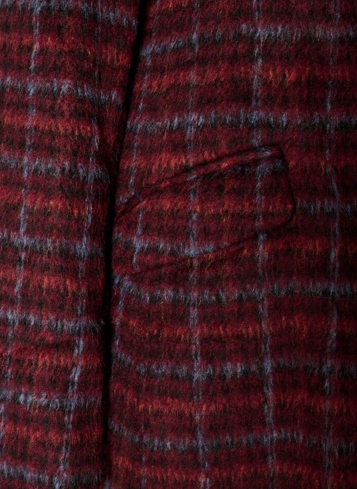 Geruite jas met zakken, Rood, Packshot image number 3