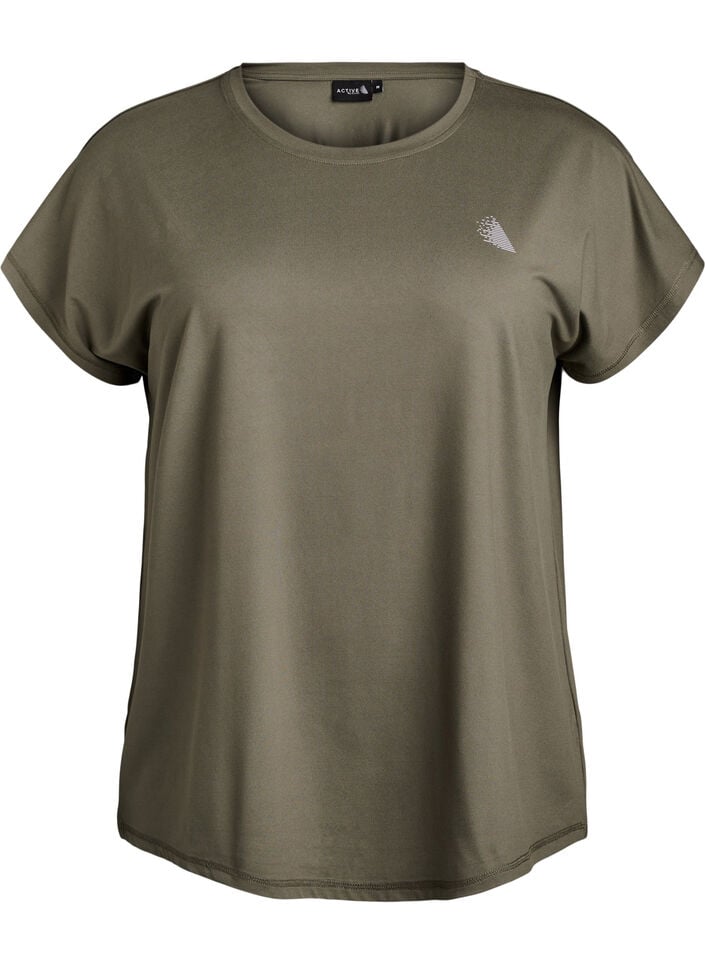 Effen gekleurd trainingsshirt, Groen, Packshot image number 0