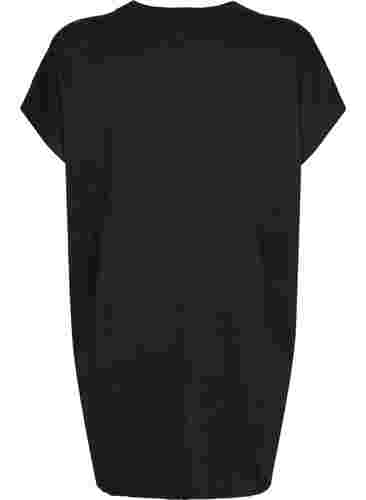 Gebreide jurk met glitter en korte mouwen, Black W/Lurex, Packshot image number 1