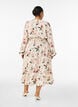 Midi-jurk met smock en decoratieve knopen, Beige, Model image number 1
