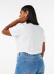 Organisch katoenen T-shirt met print aan de voorkant, Wit, Model image number 2