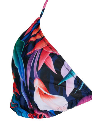 Driehoekige bikinitop met print, Bright Leaf, Packshot image number 2