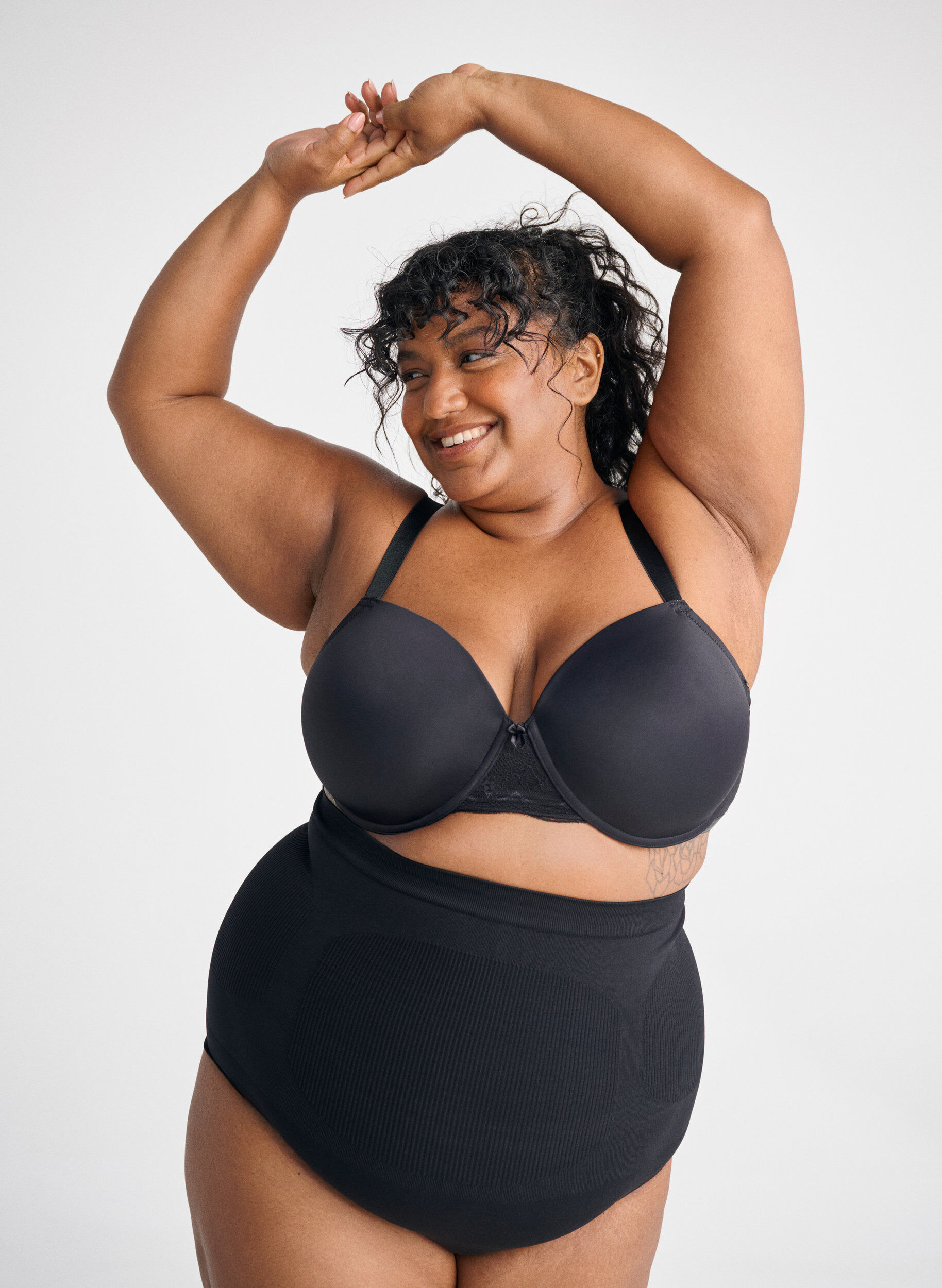 ZizziHigh waisted shapewear ondergoed, Zwart, Image image number 0