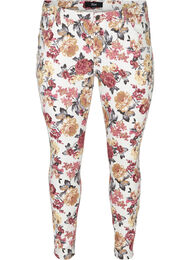 Super slim Amy jeans met bloemenprint, White Flower AOP