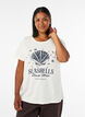 Katoenen T-shirt met print, Vanille, Model image number 0