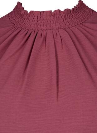 Effen smok blouse met lange mouwen, Dry Rose, Packshot image number 2