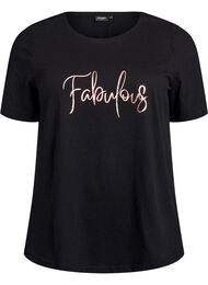 T-shirt met print, Zwart