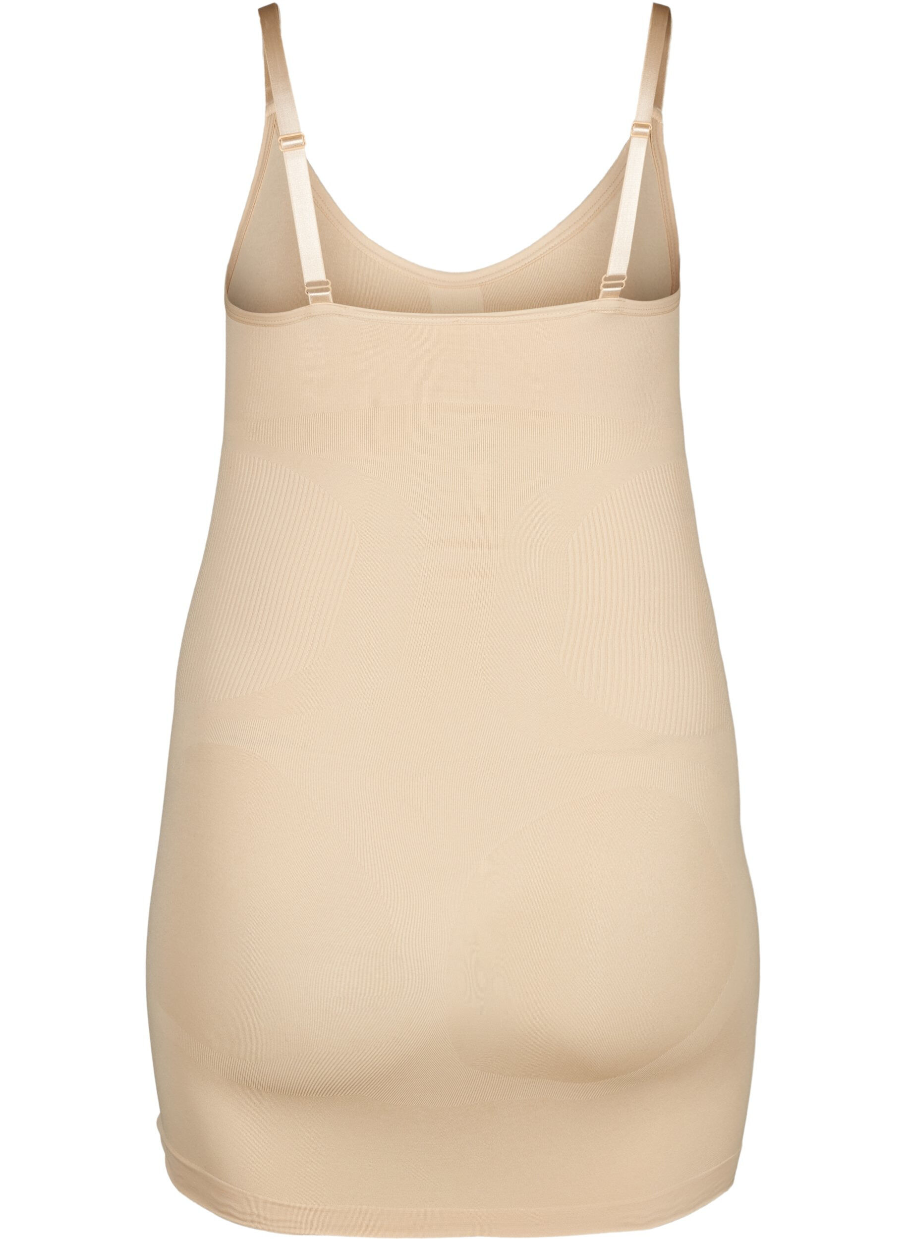 Zizzi Shapewear jurk met dunne bandjes, Beige, Packshot image number 1