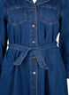 Midi overhemdjurk in denim met riem, Dark Blue Denim, Packshot image number 2
