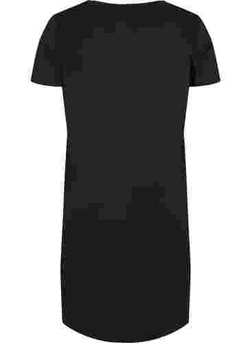 Katoenen nachthemd met korte mouwen, Black RELAX, Packshot image number 1