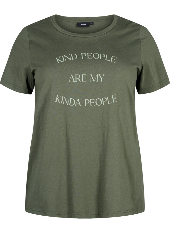 T-shirt met motief, Thyme w. Kind People, Packshot image number 0