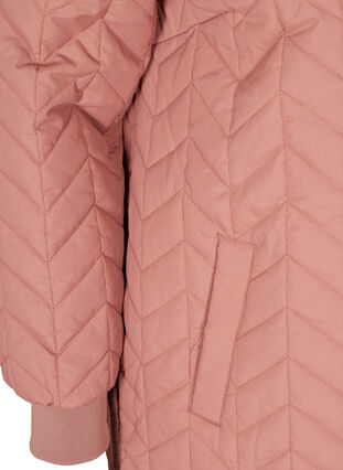 Lange gewatteerde jas met knoopsluiting, Burlwood, Packshot image number 3