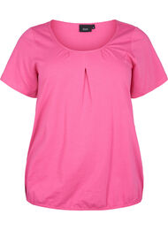 	 Katoenen t-shirt met korte mouwen	 Katoenen t-shirt met korte mouwen, Shocking Pink
