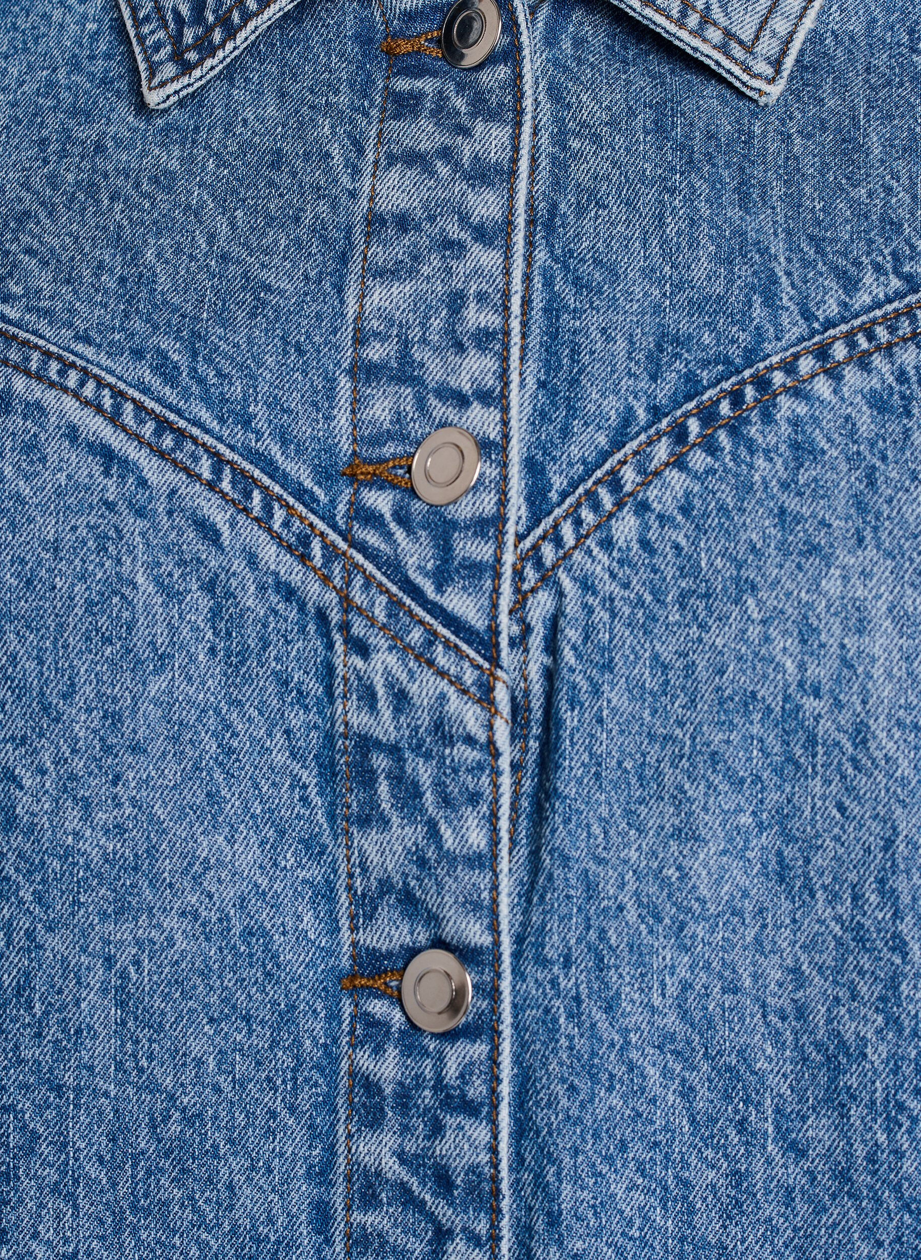 Zizzi Denimjack met afneembare mouwen, Blauw, Packshot image number 2
