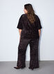 Wijde broek met pailletten, Bruin, Model image number 1