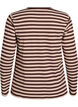 Gestreepte blouse met lange mouwen, Bruin, Packshot image number 1