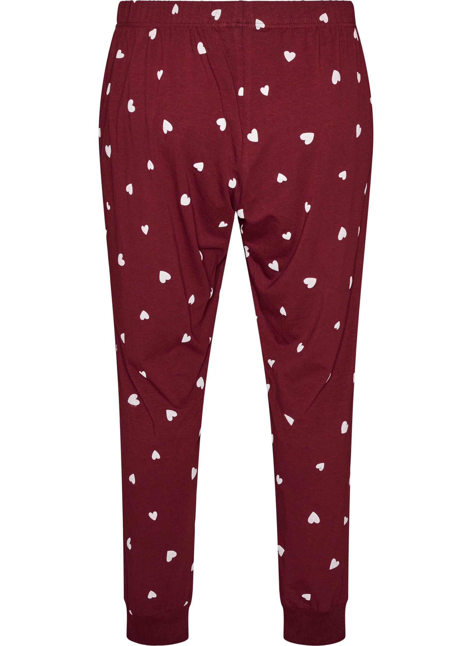 ZizziBedrukte pyjamabroek, Rood, Packshot image number 1