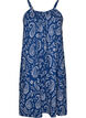 Jurk met middelhoge bandjes van biologisch katoen, Blauw, Packshot image number 0
