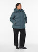Korte gewatteerde jas met afneembare capuchon, Groen, Model image number 1
