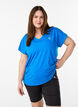 Losvallend trainings-T-shirt met V-hals, Blauw, Model image number 0