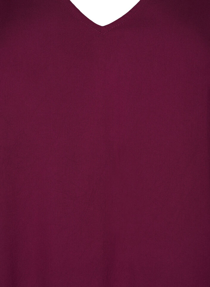 Strandjurk in viscose met schouderdetails, Rood, Packshot image number 2