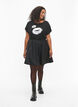 T-shirt met korte mouwen van viscose en opdruk, Black W. Lips, Model image number 2
