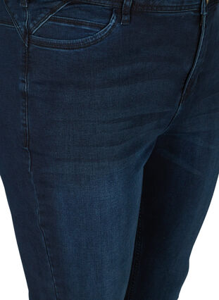 Super slim Amy jeans met hoge taille, Dark blue denim, Packshot image number 2