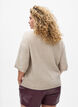 Los gebreide shirt met korte mouwen, Beige, Model image number 2