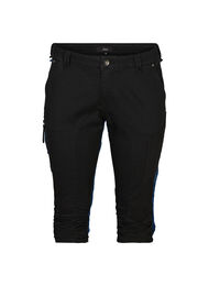 Slim fit capri jeans met zakken, Zwart