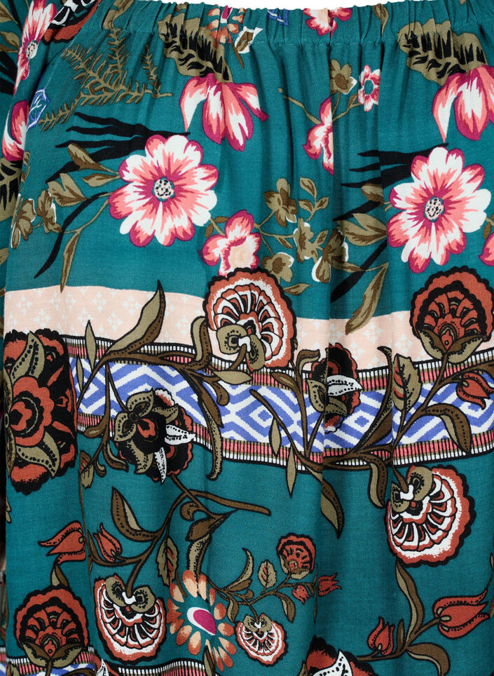 Strandjurk van viscose met print, Groen, Packshot image number 2