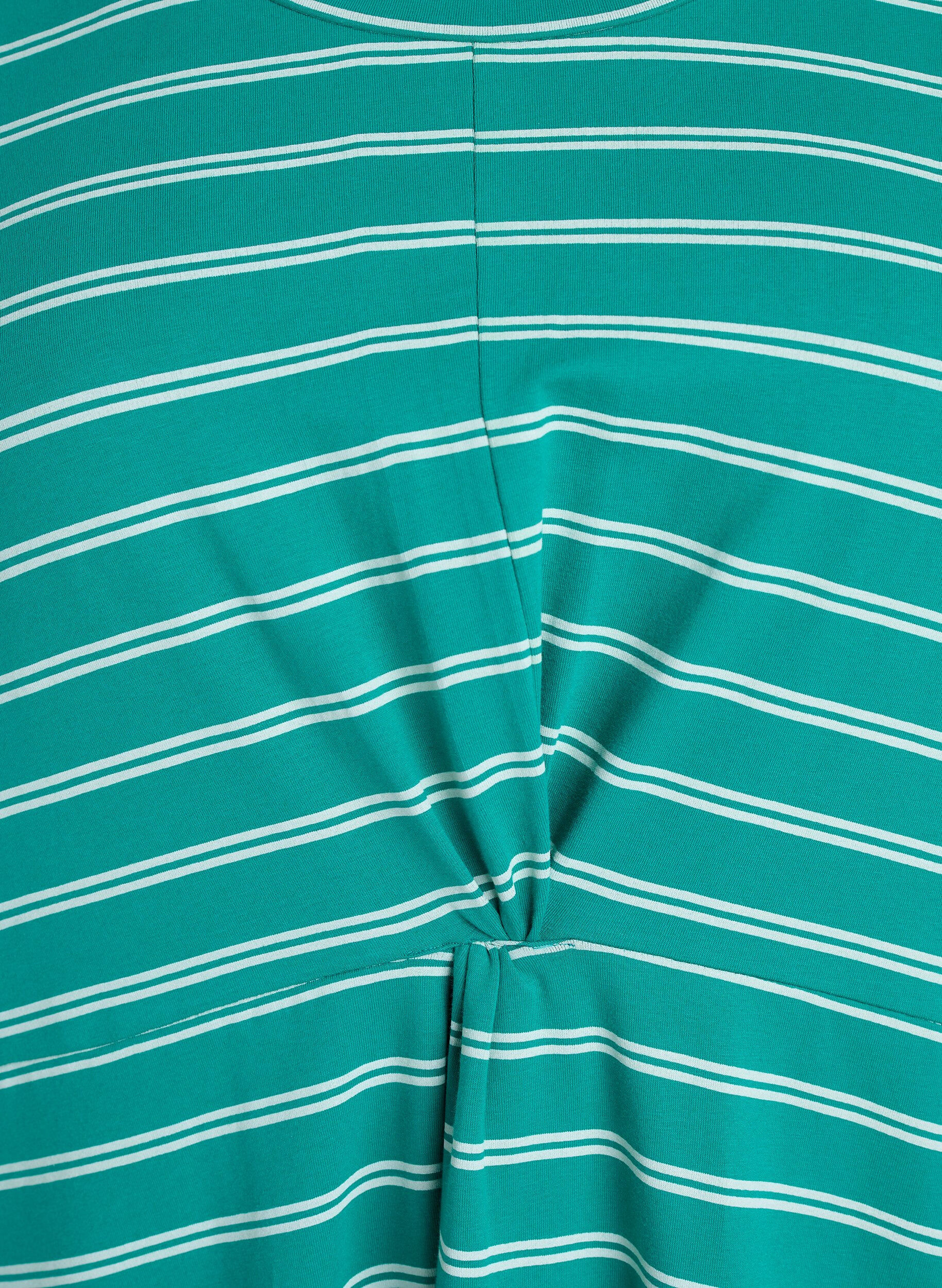 Zizzi Katoenen jurk met twistdetail, Groen, Packshot image number 2