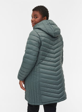 Gewatteerde lichte jas met afneembare capuchon en zakken, Urban Chic, Model image number 1