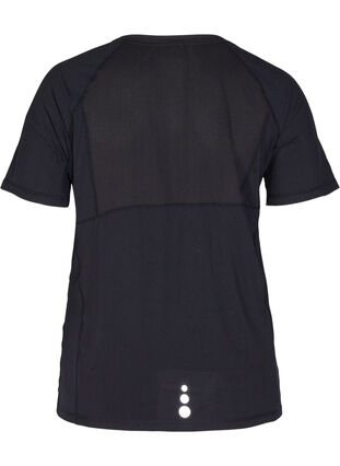Basic sportief t-shirt met reflectoren, Black, Packshot image number 2