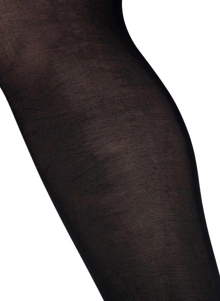 2-pack panty's in 100 denier, Zwart, Packshot image number 3