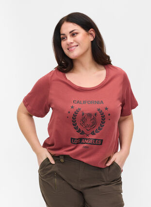 Katoenen t-shirt met print, Apple Butter CALI, Model image number 0