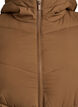 Halflange pufferjas met capuchon, Bruin, Packshot image number 2