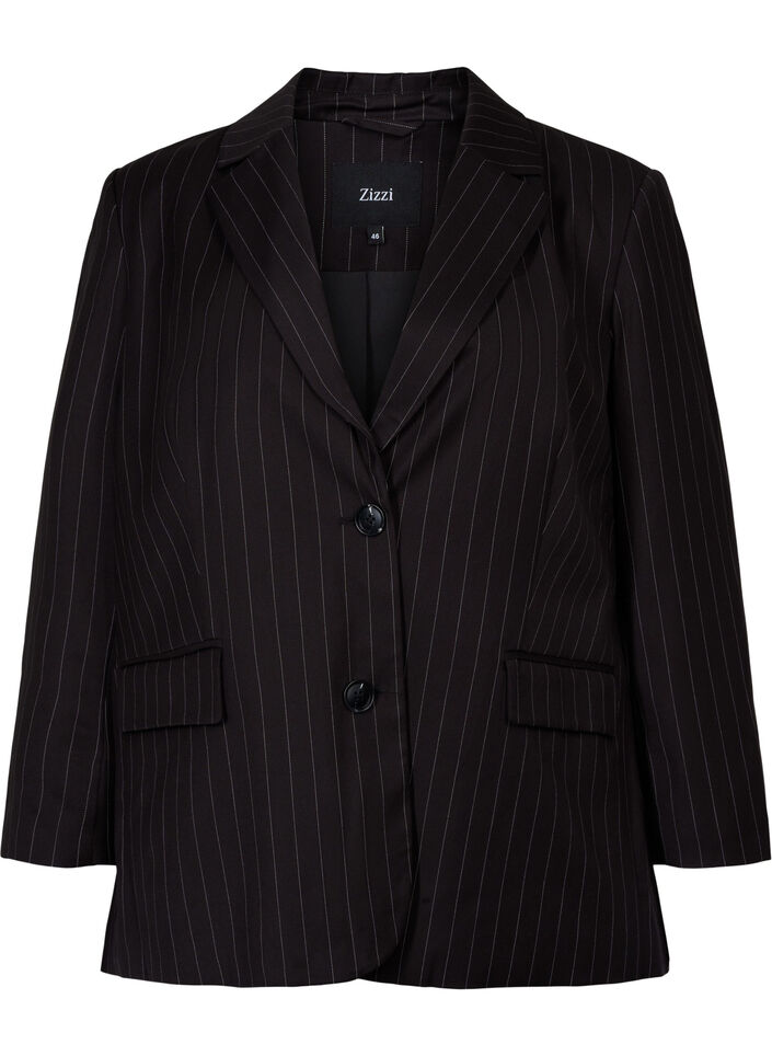 Blazer met dunne streep, Black W. Pinstripe, Packshot image number 0