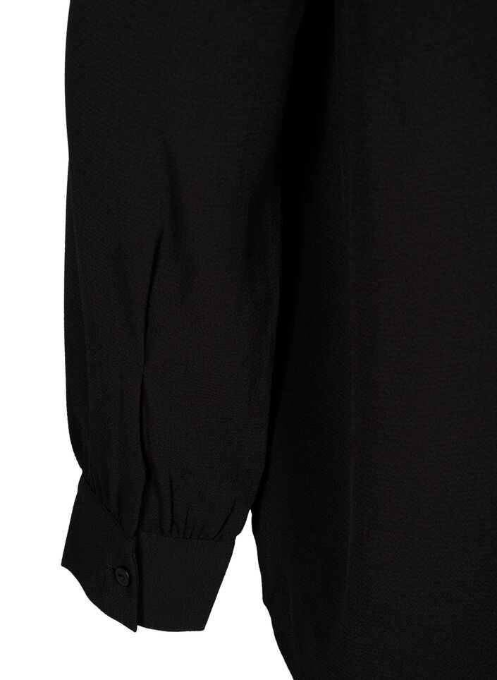 Effen overhemd, Black, Packshot image number 4