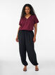 T-shirt met knoopdetail, Donker Bordeaux, Model image number 1