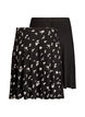 2-pack skaterrokken in viscose, Zwart, Packshot image number 1