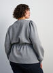 Blouse met strik en pofmouwen, Grijs, Model image number 2