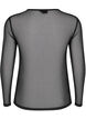 Mesh blouse met lange mouwen, Zwart, Packshot image number 1