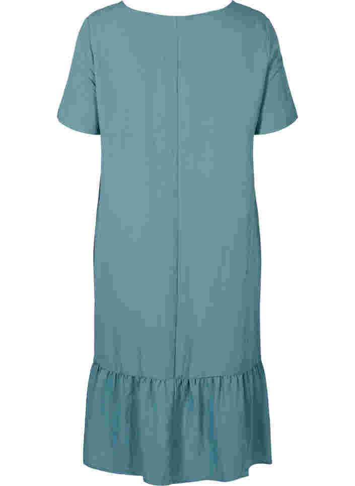 Viscose jurk met korte mouwen en v-hals, Trooper, Packshot image number 1