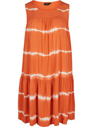 Viscose midi-jurk met print, Orange Batik