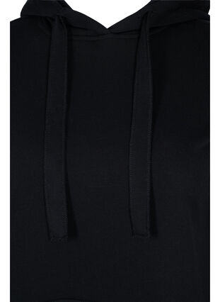 Sweaterjurk met capuchon en steekzakken, Black, Packshot image number 2