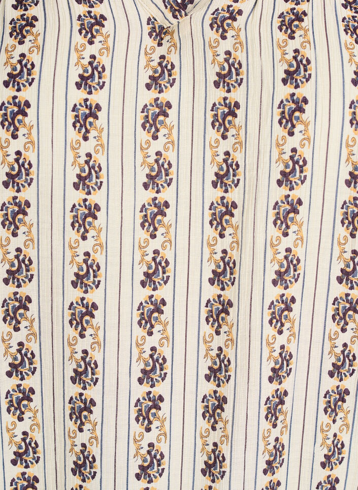 Gedrukte blouse met gesmokte zoom, Egret AOP, Packshot image number 2