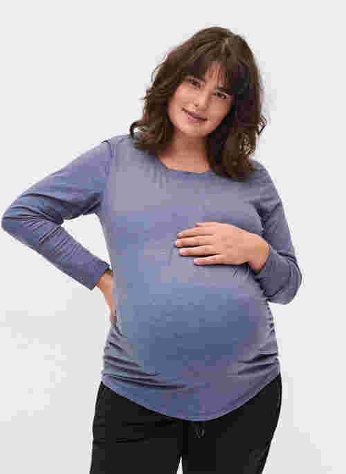 Basic zwangerschapstop met lange mouwen 