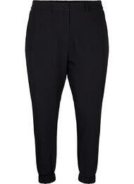 Broek met elastiek in de taille en bij de enkels, Black