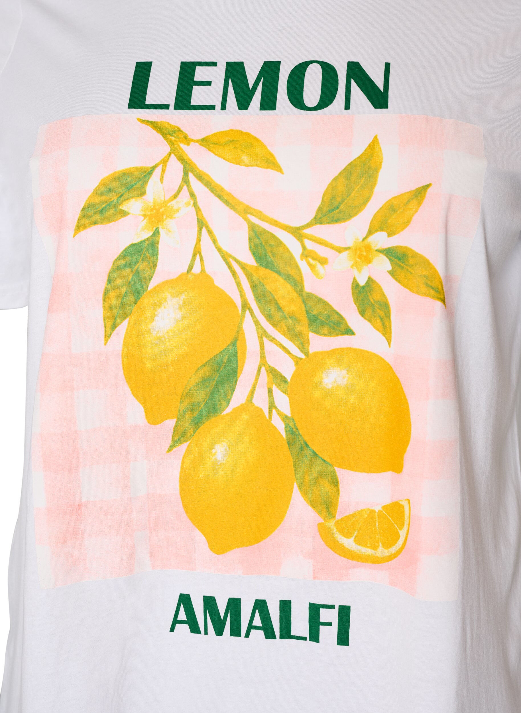 ZizziKatoenen T-shirt met print, Wit, Packshot image number 2